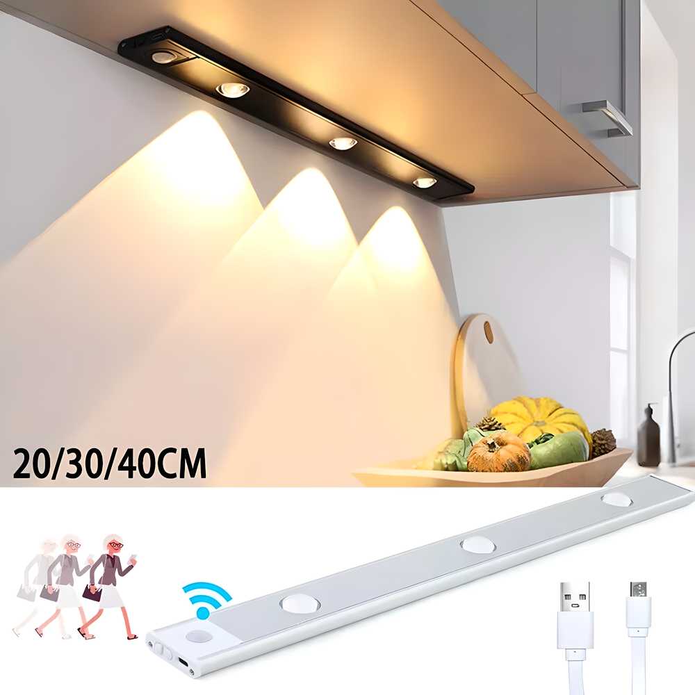 Automatic Motion Sensor LED Night Light – USB Rechargeable (Stick Anywhere)